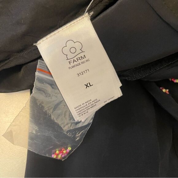 Farm Rio Black Mirror Embroidered Jumpsuit size XL - Picture 8 of 10